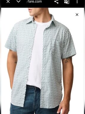 Rodd & Gunn Byron Short Sleeve Collar Shirt XL Like New